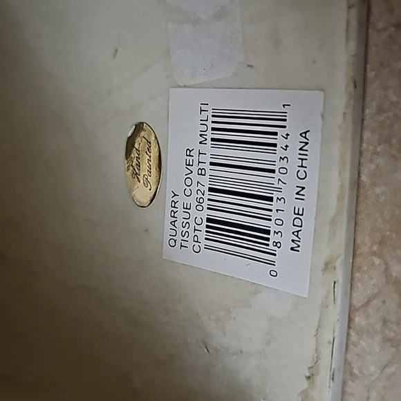 Faux Stone Marble Tissue Box Cover Kleenex Holder Croscill Quarry - Picture 8 of 8